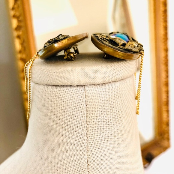 Vintage art nouveau repousse bird brooch pair 🐦🐦 - Picture 3 of 11